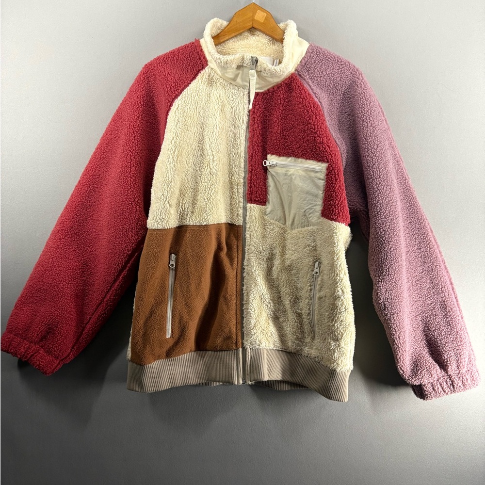 Helmut Lang Patchwork Fleece Jacket Colorblock Sh… - image 1